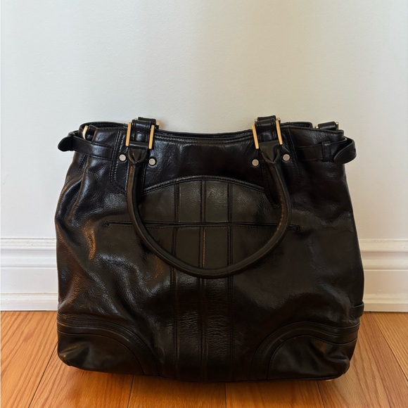 Cole Haan Black Leather Tote - Picture 2 of 10